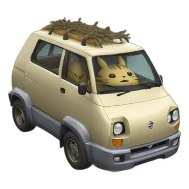 nissan-r32-fused-with-totoro-catbus sticker