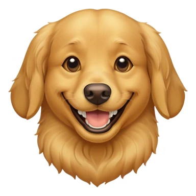 Dog smiling with gold teeth sticker