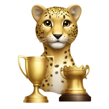golden gepard with trophy sticker
