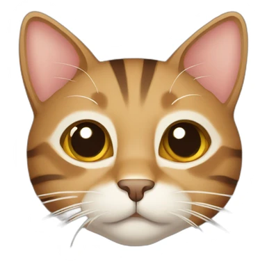 light brown cat with dark brown stripes sticker