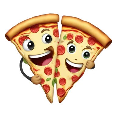 Pizza eating pizza  sticker