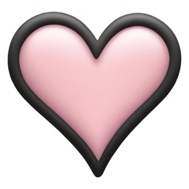 light pink and black hearts  sticker