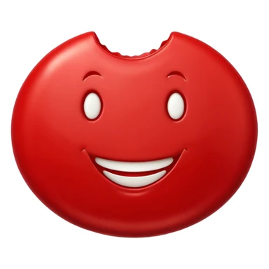 a babybel cheese character with a smiling face sticker
