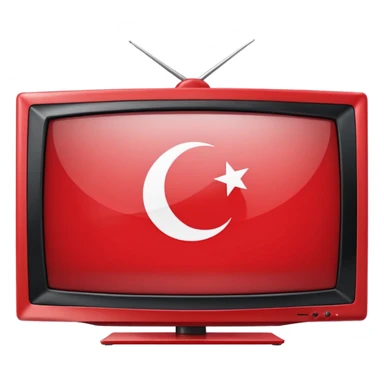 TV screen with the Turkish flag inside sticker