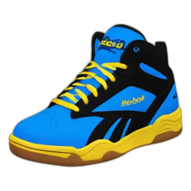 Reebok shaq attak black and blue sticker