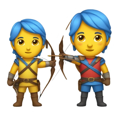 archer red blue and yellow color sticker