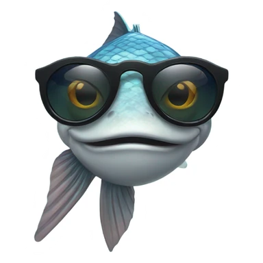 Fish wearing sunglasses  sticker