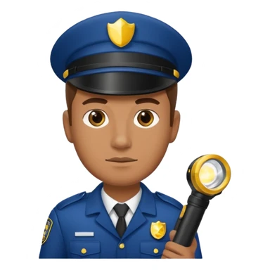 Security Guard with Flashlight right sticker