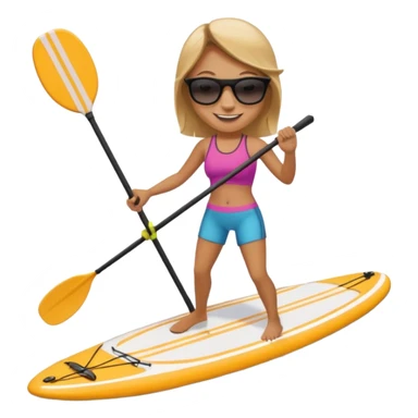 Cute paddle boarding  sticker
