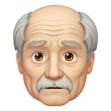 sitting weak old man  sticker