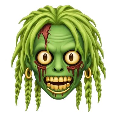 zombie emoji with grillz and freeforms sticker