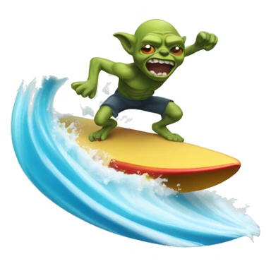 Froth Goblin Surfing  sticker
