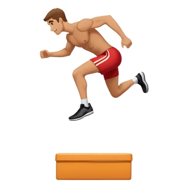 man jump onto plyo-box side-view sticker