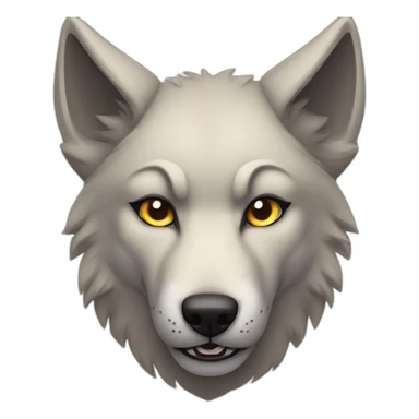 Muscular anthro wolf sticker