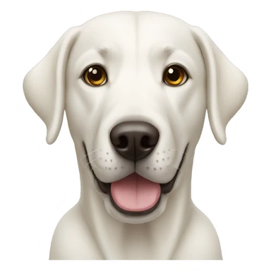 White Labra dog sticker
