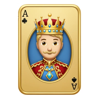Solitaire card king sticker