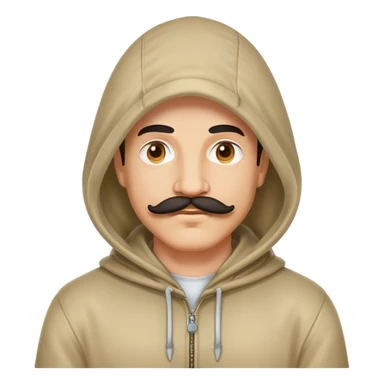 The guy with the moustache in the hood sticker