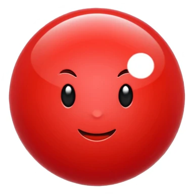 scarlet sphere, vivid hot red sticker