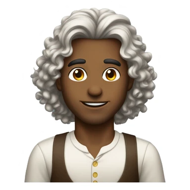 rich arrogant boy with long curly brown hair sticker