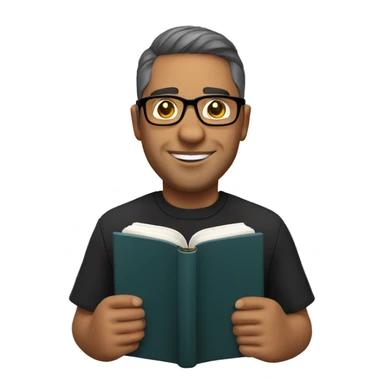 Hispanic pastor with glasses holding Bible  sticker