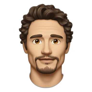 james franco no facial hair sticker