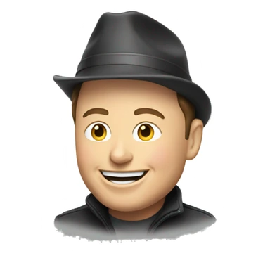 elon musk happy fce sticker