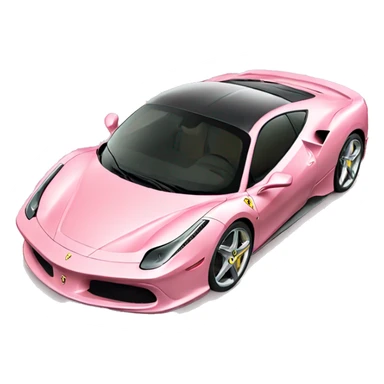 Light pink Ferrari  sticker