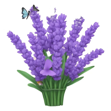 Lavender bouquet with butterflies sticker