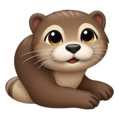 Loutre sur un chat. sticker