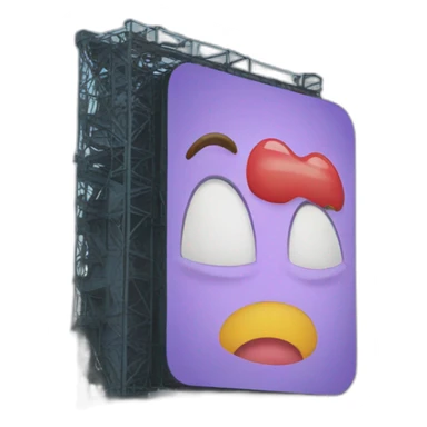 billboard with the text "hello" sticker