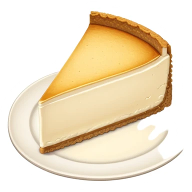 a sliced cheese cake on the white plate sticker