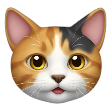tricolor cat sticker