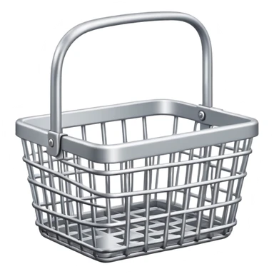 Small square aluminum basket not woven  sticker