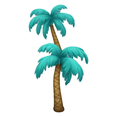Teal palm tree sticker