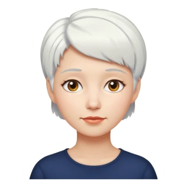 vovó cabelo branco curto sticker