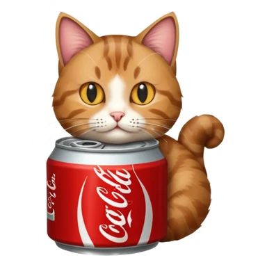 cat in a coke can sticker