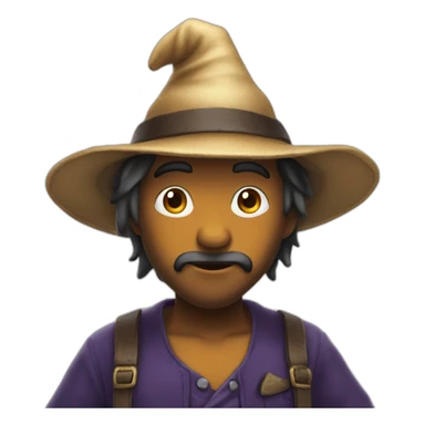 chat mignon chapeau sorcier sticker