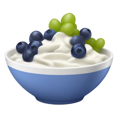 yoghurt bowl with grapes and blueberries sticker