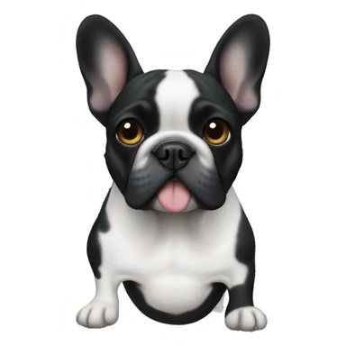 Money and all black french bulldog sticker