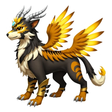 Houndoom-Solgaleo-Tigress-Luxray-Trico-Gryphon-fusion (full body) sticker