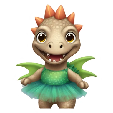 Dinosaur with a tutu sticker