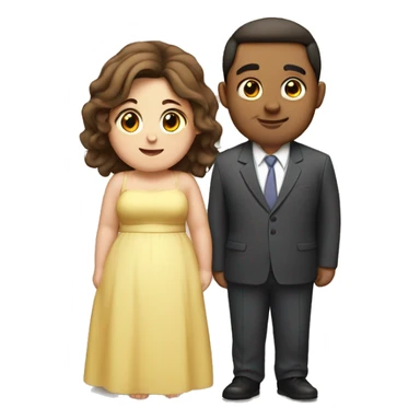Chubby  girl with thin husband  sticker
