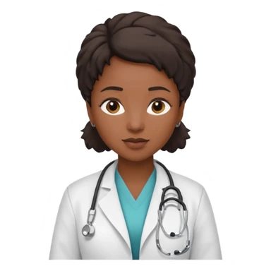 black female doctor sticker