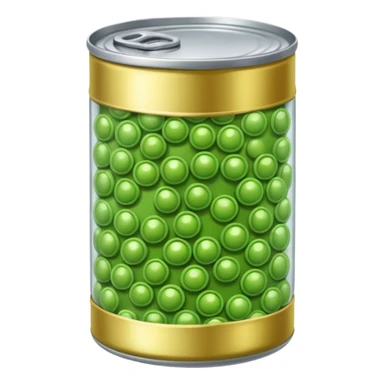 green peas can sticker