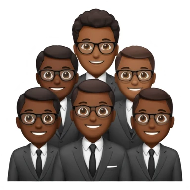 black men in suits wearing glasses sticker
