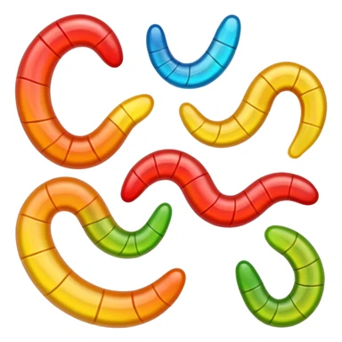 gummy worms candy, not a real worm sticker