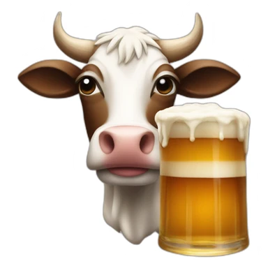 Vache qui bois une biere sticker