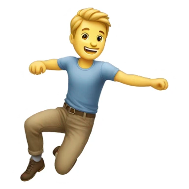 Homme qui fait un salto arrière sticker