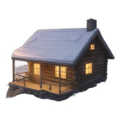 cabin on top of nesbyen mountain sticker