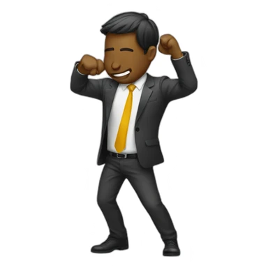 finance bro dabbing sticker